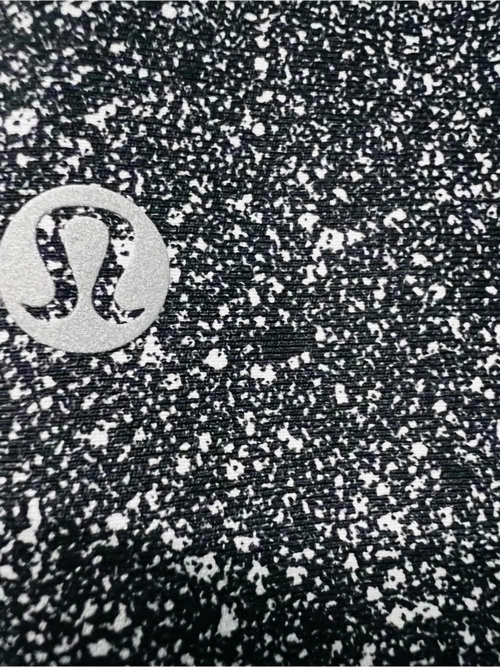 Lululemon Tight Stuff II Black With White Speckles Athletic Leggings Size 6